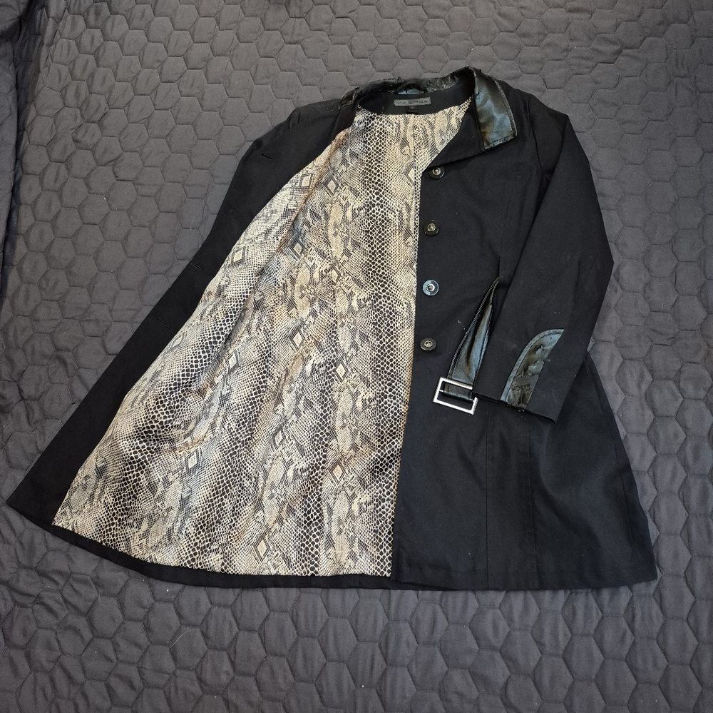 Via Spiga Black Trench Coat - Picture 1 of 8